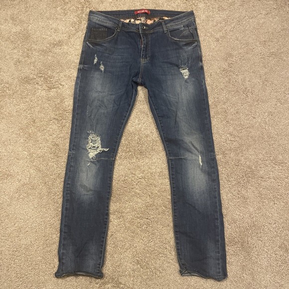 RNT 23 Other - Mens RNT 23 Dark Blue Distressed Jeans Preowned Size 34